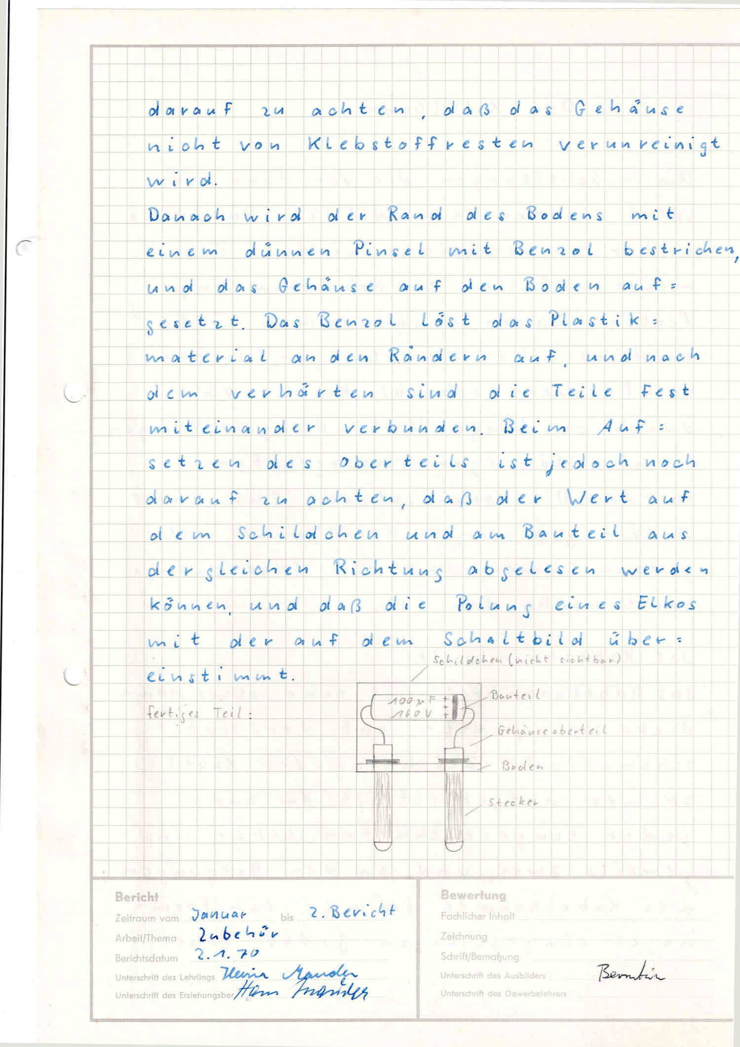 Berichtsheft Heinz Mauder