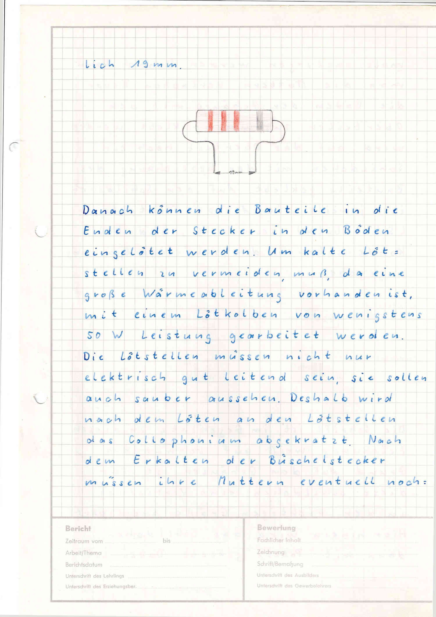 Berichtsheft Heinz Mauder