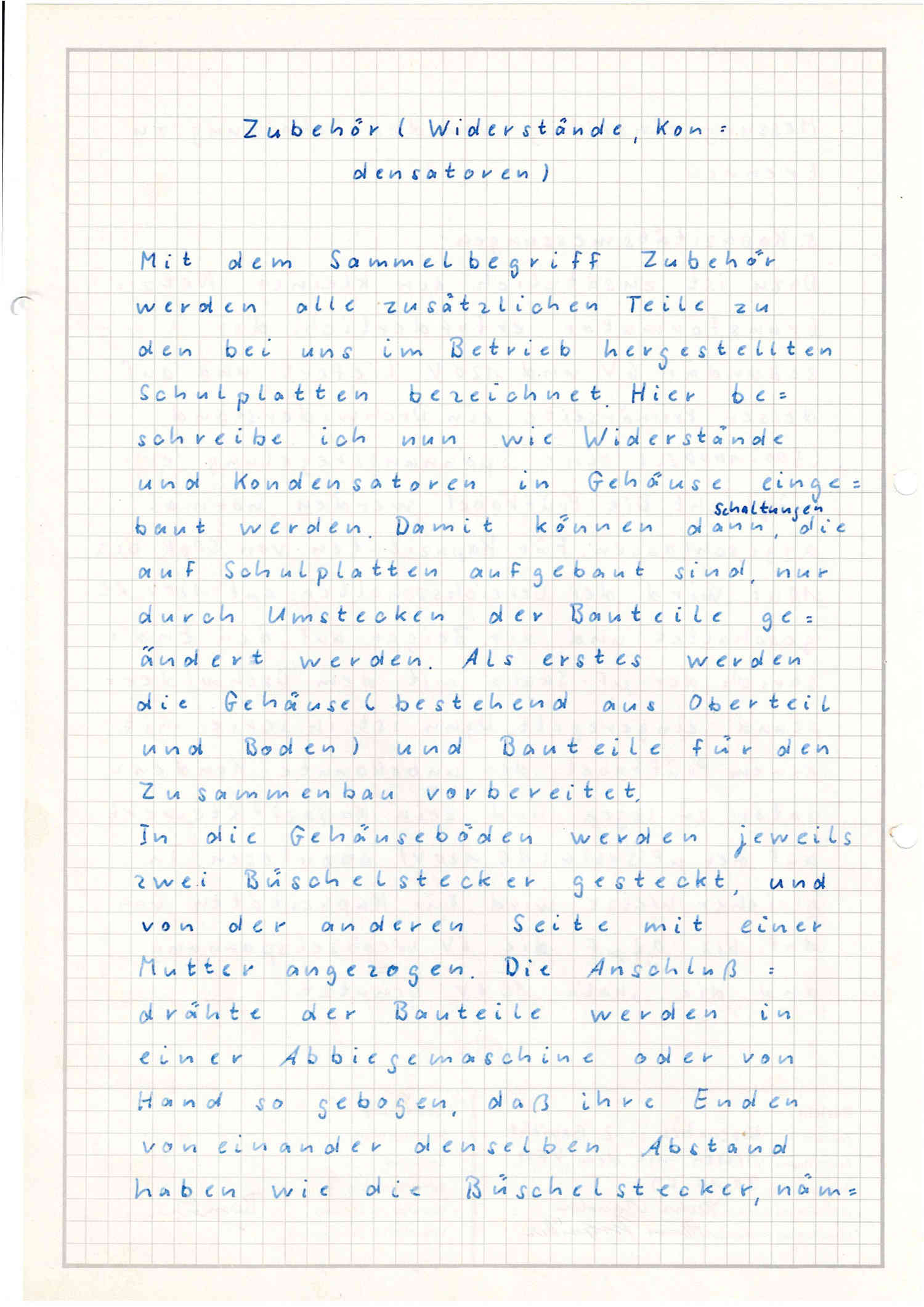 Berichtsheft Heinz Mauder