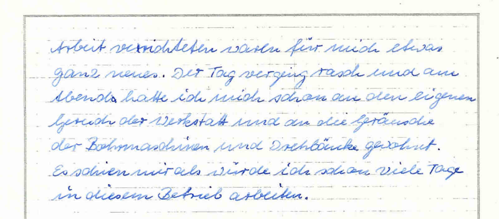 Otto Ortliebs erster Arbeitstag 1